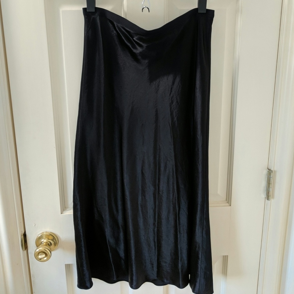 Vince black slip skirt